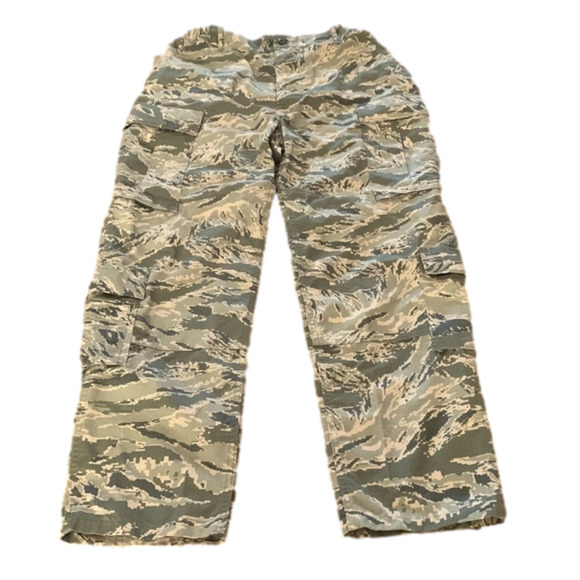 𝅺CAMOUFLAGE Combat Heavy Duty Pants, Size 34R, Khaki Green. Unisex. - Picture 1 of 3